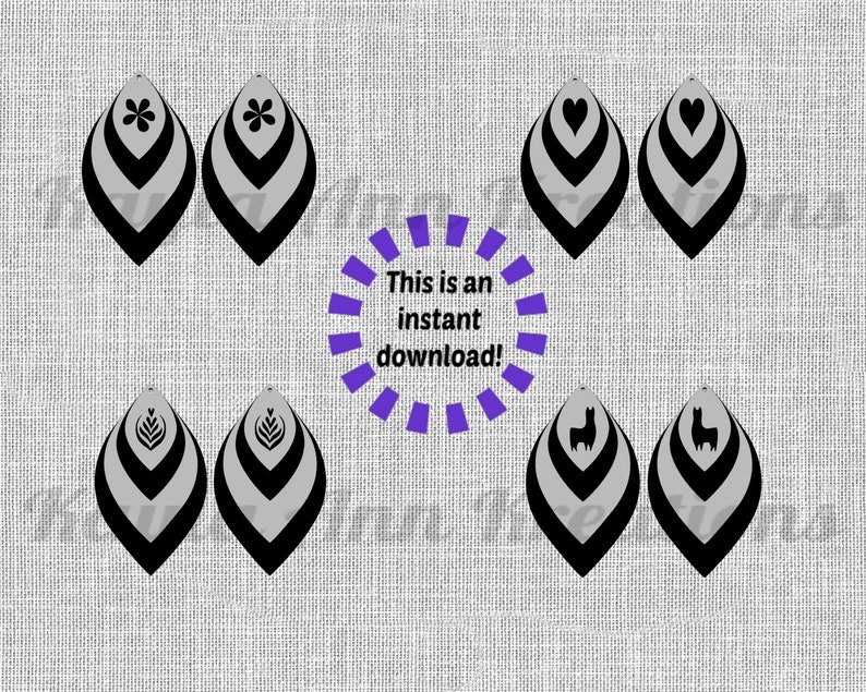 Four Layer Delight Earring SVG Group/ Jewelry/ Pendant ...