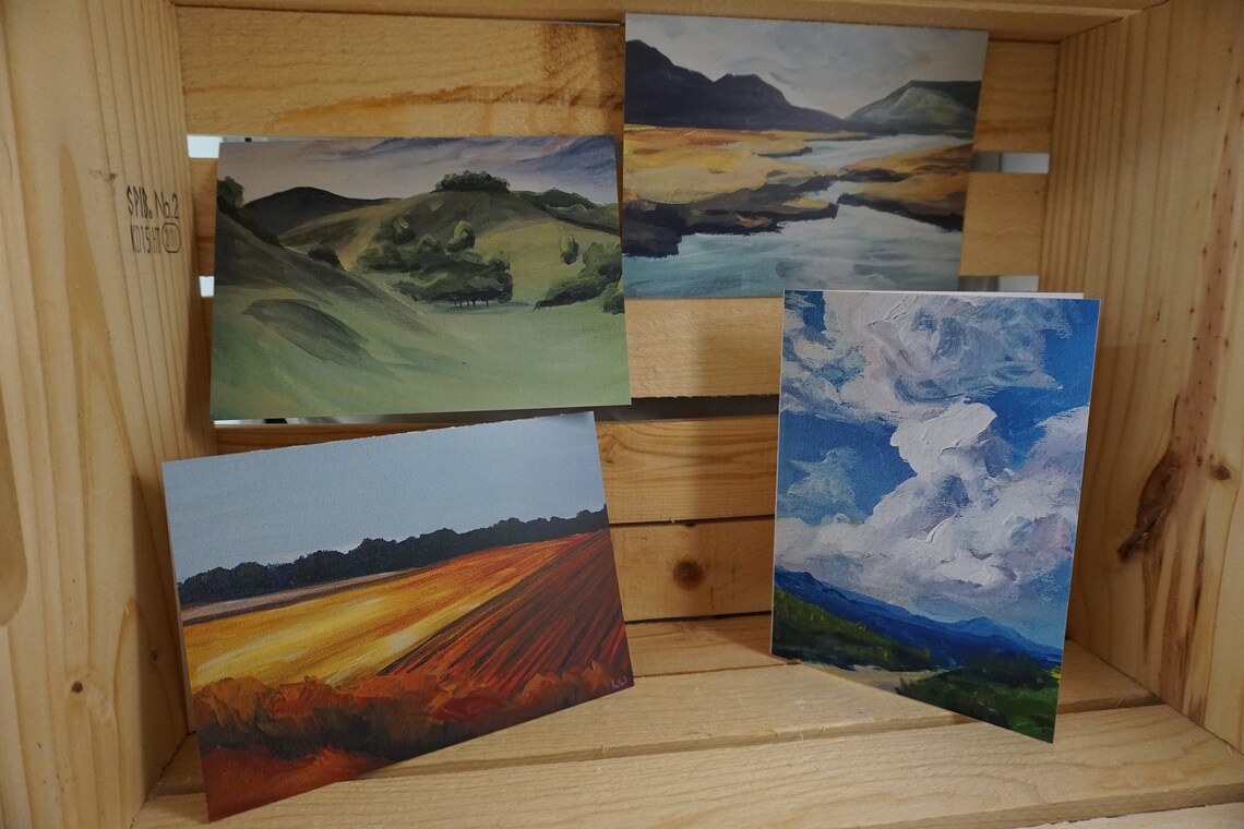 Pack of Cards Landscapes 5x7 Blank Greeting Cards Etsy