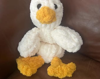 Plush finger knit chicken