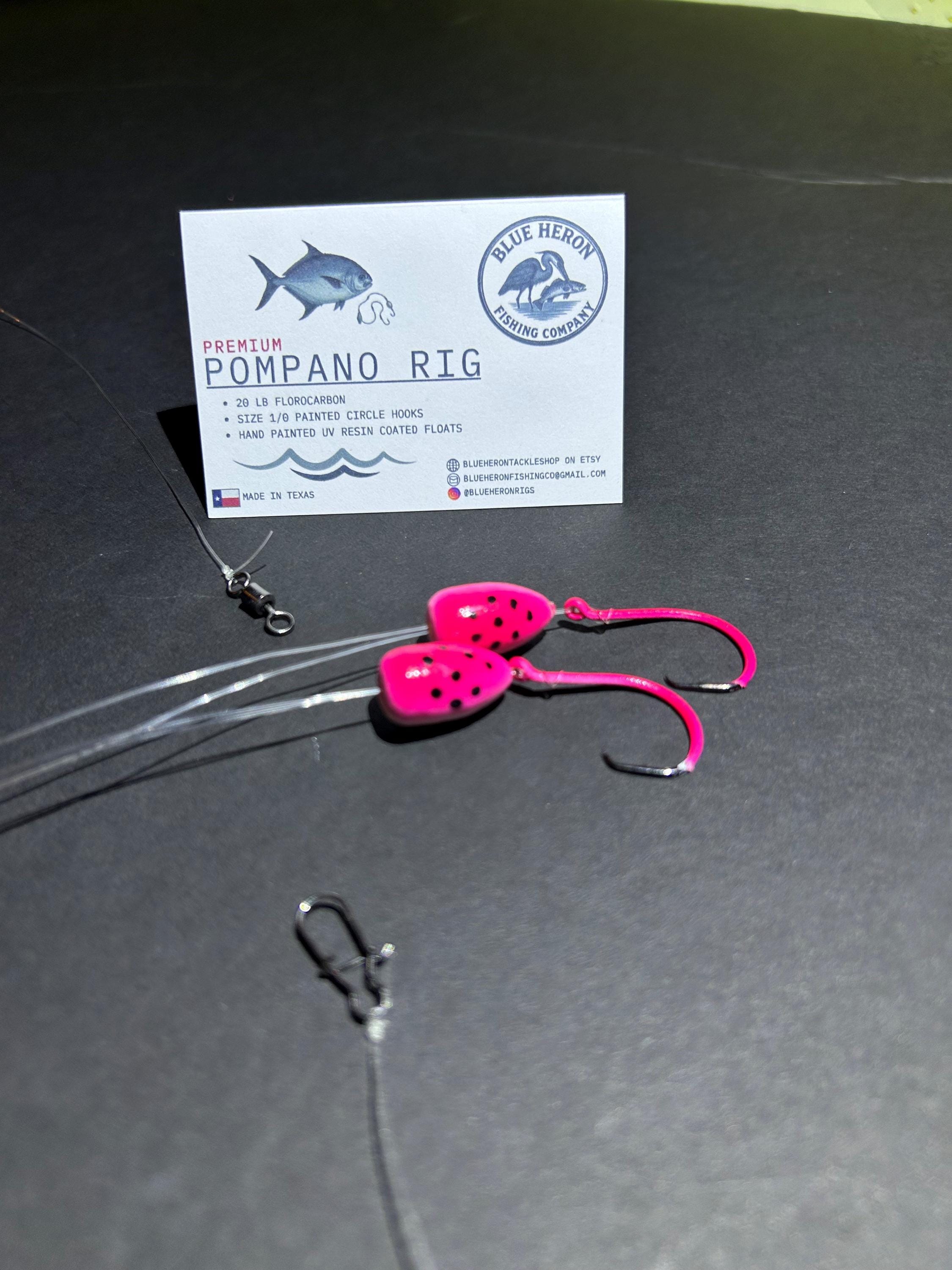 Premium Pompano Rig - Surf Fishing Double Drop Rig With Painted UV ...