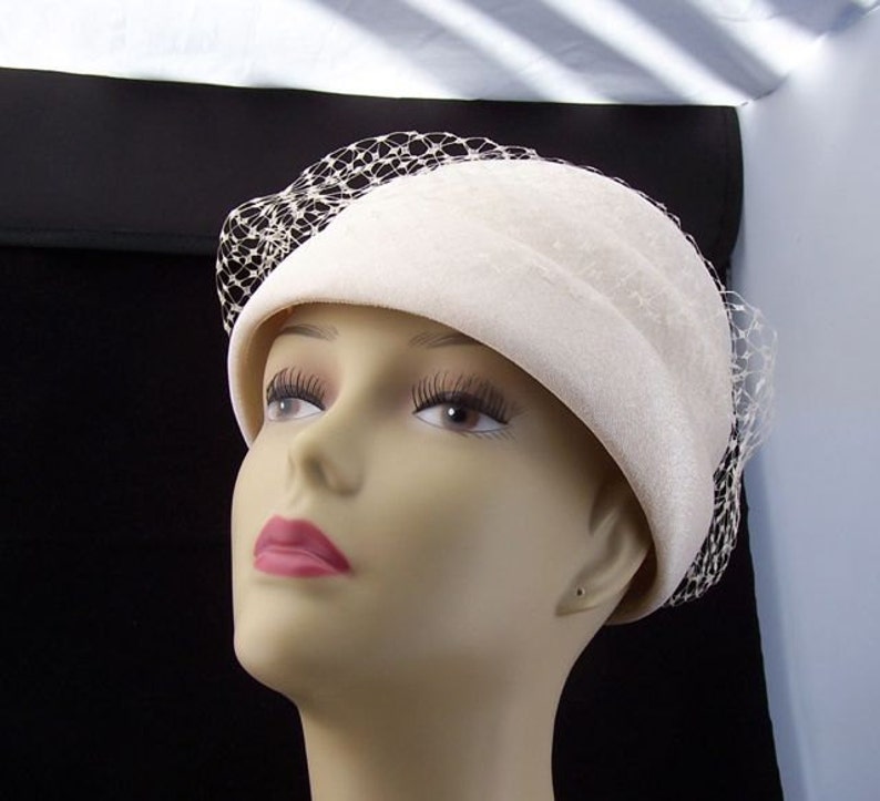 Vintage Cream Colored Hat by Original by Dayne Wedding All Etsy