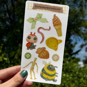 Spring watercolor stickers