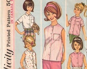 Vintage 1964 Simplicity 5479 "How-to-Sew" Childs/Girls Blouse Size 12