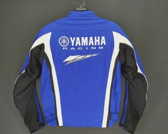 Yamaha Motorbike Leather Jacket: Cowhide Motorcycle Racing Jacket