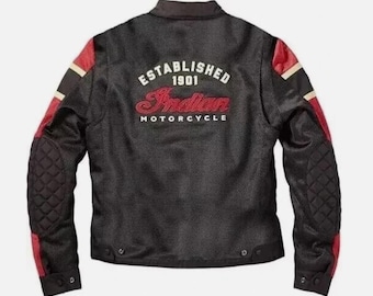 Indian Motorcycle Mesh Jacket, Handmade Sports Racing Jacket