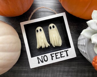 MADE to ORDER Glow in the Dark No Feet Ghost Shadowbox: Beetlejuice Inspired Wall Art