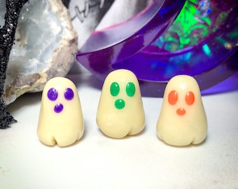 Glow in the Dark Ghost: Polymer Clay Halloween Decor - Various Colors - Made to Order
