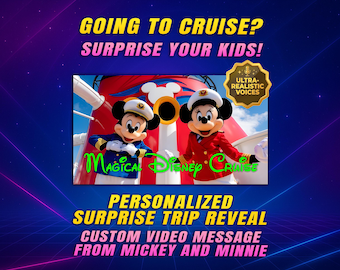 Anuncio en vídeo del viaje en crucero de Disney, mensaje sorpresa de los capitanes Mickey y Minnie, edición normal