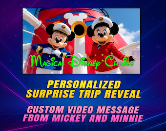 Anuncio en vídeo del viaje en crucero de Disney, mensaje sorpresa de los capitanes Mickey y Minnie, edición normal