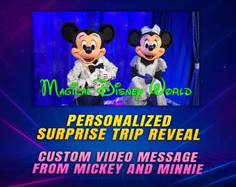 Disney trip  in Orlando video announcement, surprise message from Mickey and Minnie, regular edition