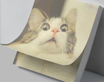 Funny Cat Meme Sticky Notes Post-it Note Pad | 4" x 4" - 50 Pages