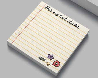 Funny Work Sticky Notes - Office Humor Post-it Note Pad - 4" x 4" - 50 Pages
