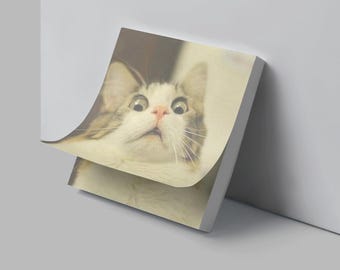 Funny Cat Meme Sticky Notes Post-it Note Pad | 4" x 4" - 50 Pages