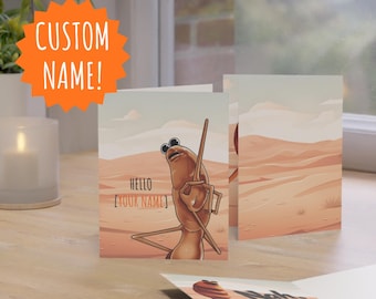 Marcus the Worm VR Chat Custom Name Greeting Card - Personalized Marcus Gift