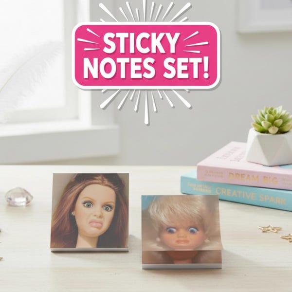 Funny Work Sticky Notes BUNDLE - Office Humor Post-it Meme Note Pads - 4" x 4" - 50 Pages Each