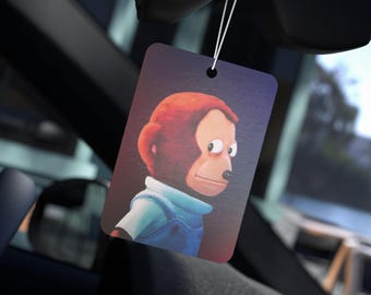 Side Eye Monkey Puppet Meme - Funny Car Air Freshener