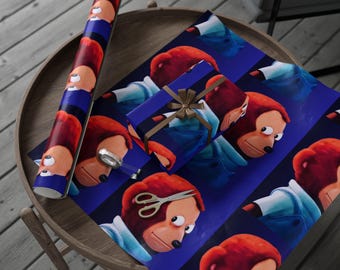 Side Eye Monkey Puppet Meme Wrapping Paper - Funny Gift-Wrapping Paper