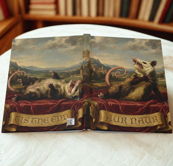 Funny Renaissance Possum Hard Cover Journal - 150 lined pages