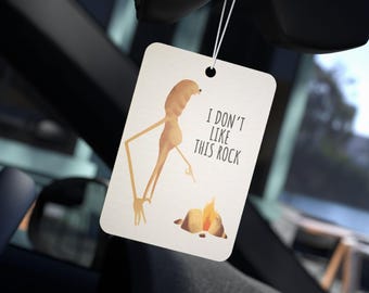 Marcus the Worm VR Chat Funny Car Air Freshener - I don't Like This Rock Meme