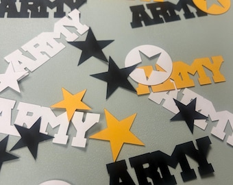 US Army Large Confetti Table Scatter Varsity Text: Graduation, Homecoming Party Decorations