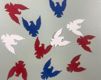 Scout Eagle-tafelconfetti | Rood wit blauw erehof, decor adelaarsceremonie