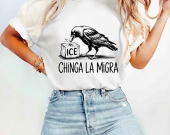 Autocollant en vinyle Chinga La Migra | Sticker corbeau anti-glace