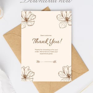 Thank You Invitation Card – Editable Digital Template – Wedding, Baby Shower, Birthday – Printable Instant Download