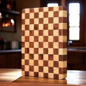Akazie Holz Schachbrett Schneidebrett, Quadrat Küchen Dekor