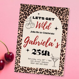 Lets Get Wild Birthday Party Invitation | Canva Editable Template - Etsy