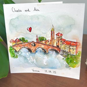 Personalised card. For wedding, engagement, anniversary, birthday