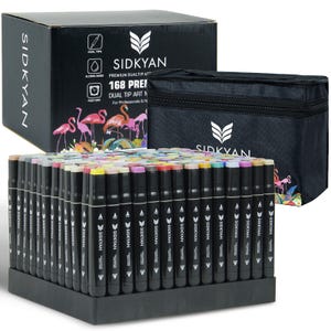 Dual Tip Alcohol Marker Set: Sketching, Illustration, Adult Coloring