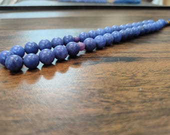 Tasbih de piedra natural azul: cuentas de oración islámicas hechas a mano, misbaha de piedras preciosas