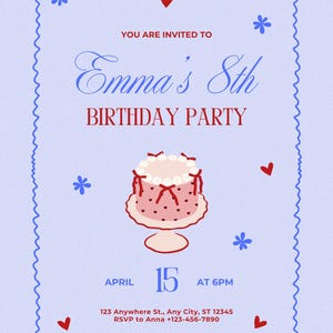 Custom Birthday Party Invitations