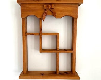 Vintage Wooden Bow Shelf