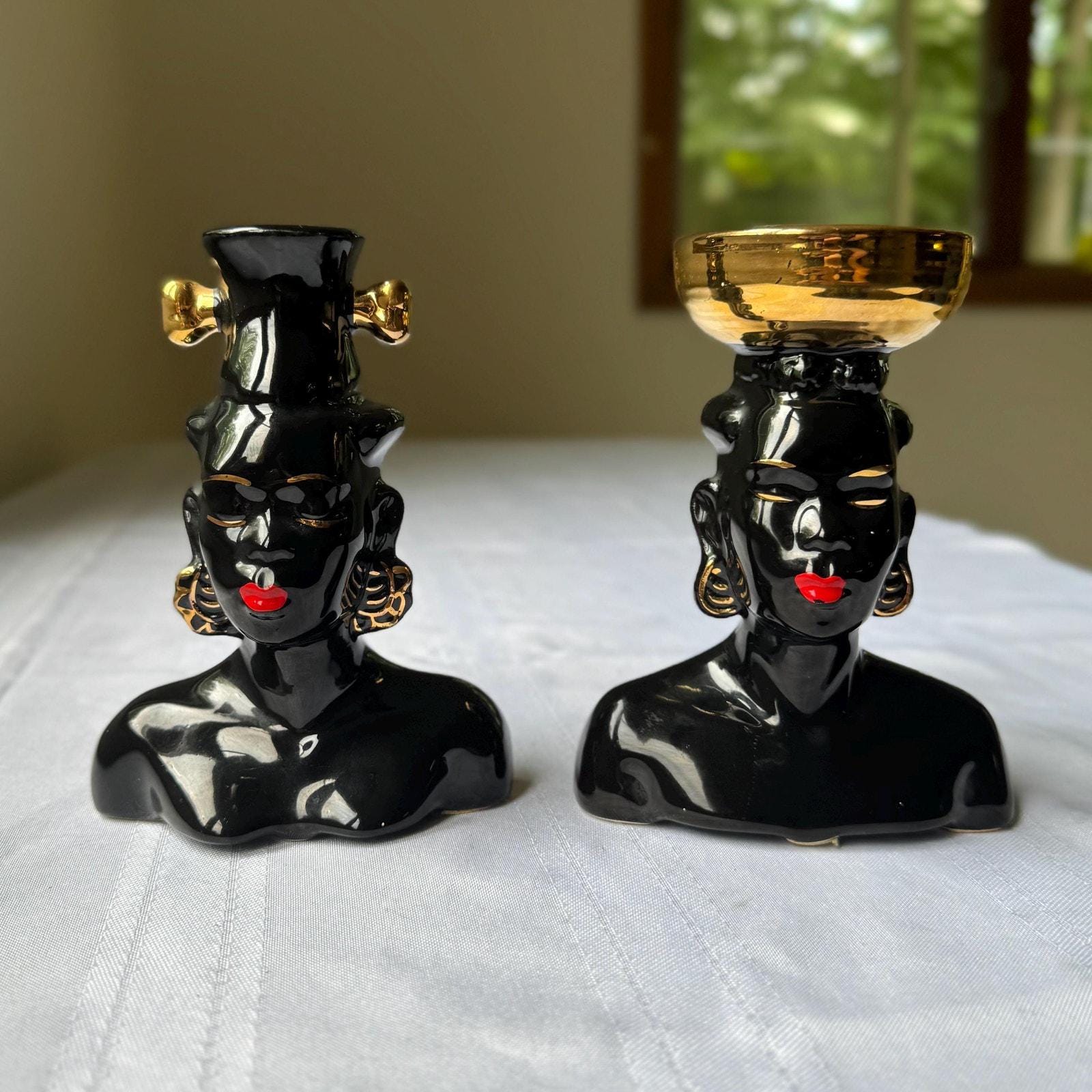 African Head Vase - Etsy