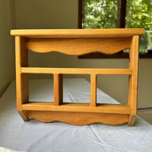 Vintage Farmhouse Compartment Shelf Trinket Display Miniatures Display