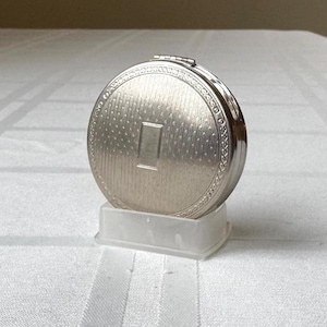 Antique 1924 “Deauville” by Richard Hudnut Art Deco Silver Tone Triple Doublette Compact Powder Case