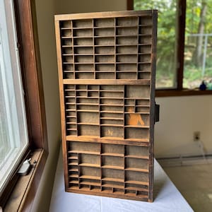Vintage Hamilton Printer&#39;s Tray Trinket Display