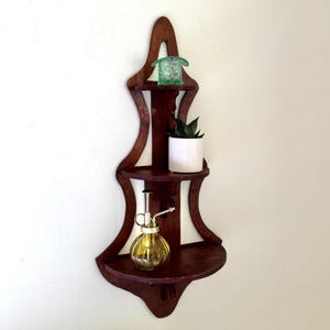 Vintage Tiered Wooden Display Shelf