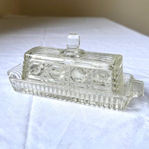 Vintage Federal Windsor Pattern Covered Butter Dish EAPG Style