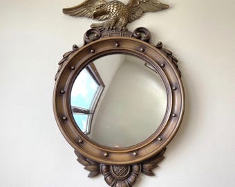 Vintage Syroco Federal Eagle konvex butleryspegel