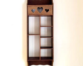 Vintage Wooden Country Hearts Shelf #2