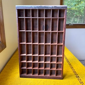 Vintage Printer’s Tray Shadow Box
