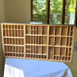 Antique Hamilton Printer&#39;s Tray Trinket Display