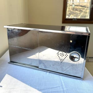 Vintage Kromex Atomic Chrome Bread Box MCM Bread Box