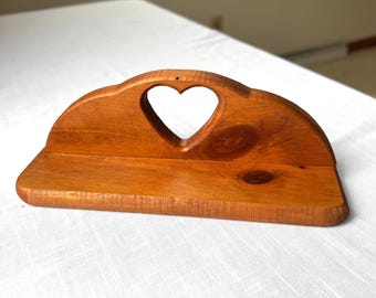 Mini Vintage Wooden Scroll Heart Shelf