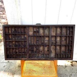 Vintage Printer&#39;s Tray Typsetter’s Drawer