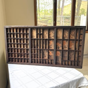 Antique Typesetters Drawer Printer&#39;s Tray Miniatures Display