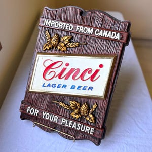 Vintage Cinci Lager Beer Sign