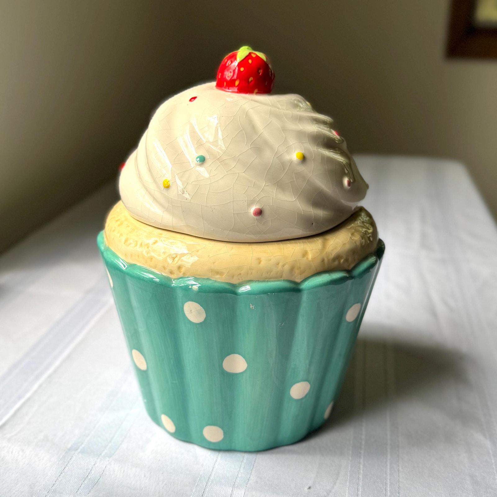 Ceramic Cupcake Jar - Etsy